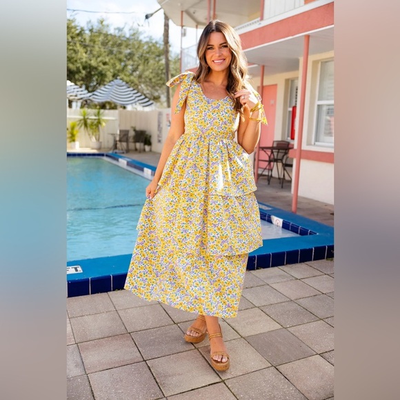 NEW Buddy Love DREW TIERED MIDI DRESS - SUNNY HUNNY - Picture 6 of 7